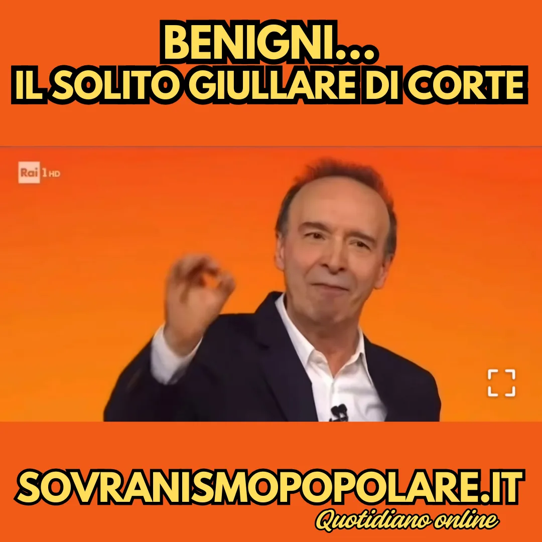 Benigni… il solito giullare di corte