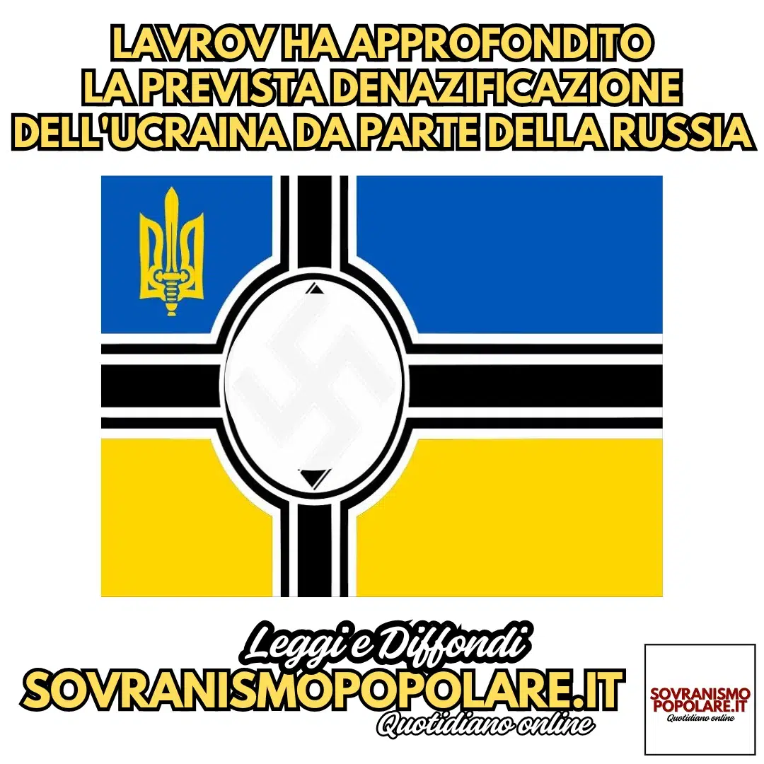 Lavrov ha approfondito la prevista denazificazione dell'Ucraina da parte della Russia