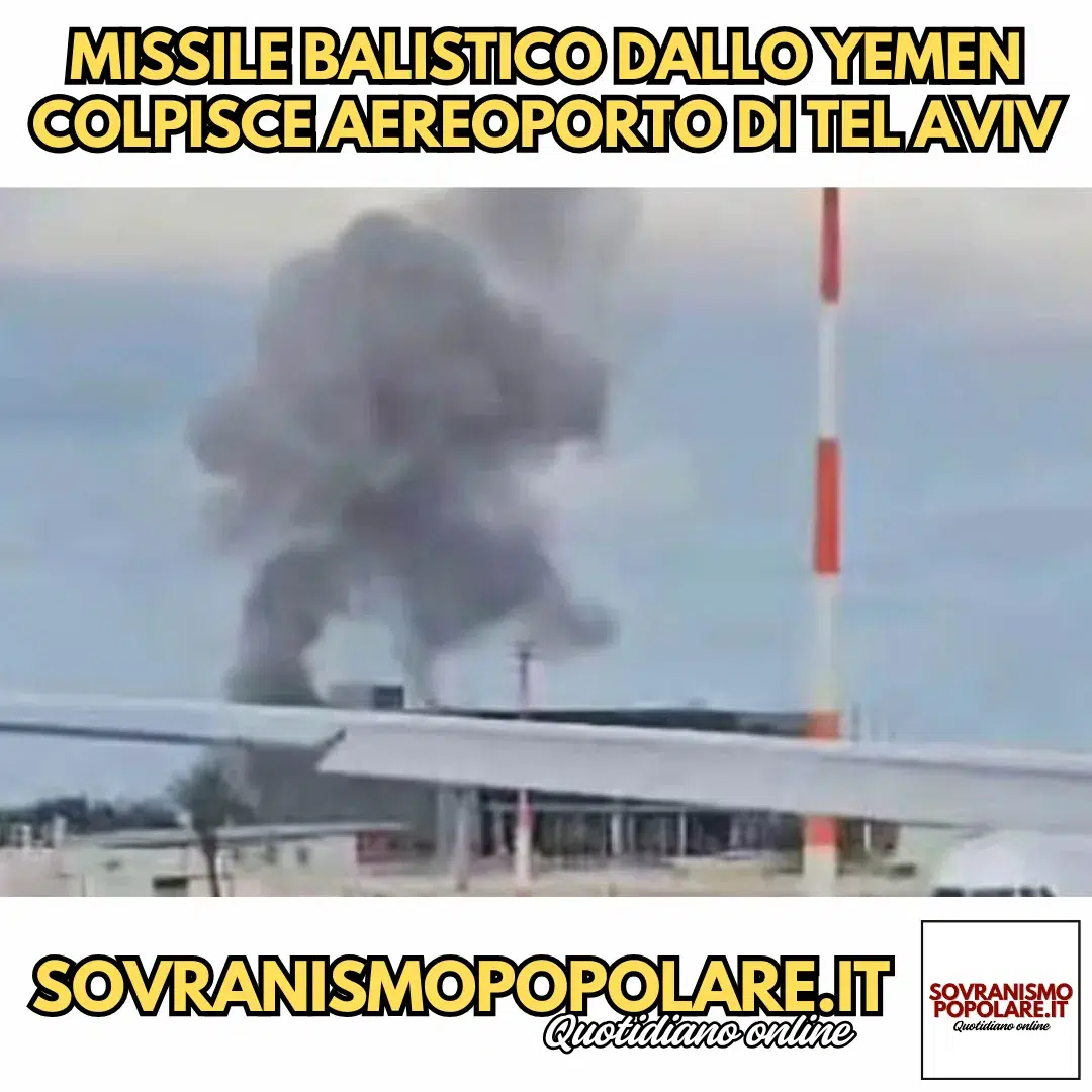 Missile balistico dallo Yemen colpisce aereoporto di Tel Aviv