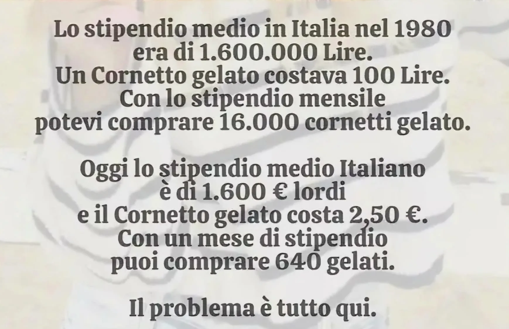 Salari, prezzi ed euro.L'Italia alla fame!